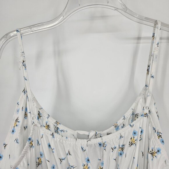 Rue Plus Dress Womens 4X Floral Sleeveless Summer Ruffle Hem Tie Waist Maxi - Picture 7 of 12